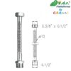 Flex Rame 1/2"Mx1/2"F X 25 Cm.  Fr25
