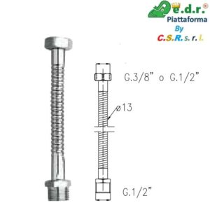 Flex Rame 1/2"Mx1/2"F X 25 Cm.  FR25