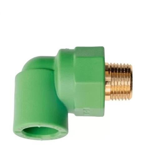 Gomito Polipropilene Filettato Maschio. 3/4"x25
