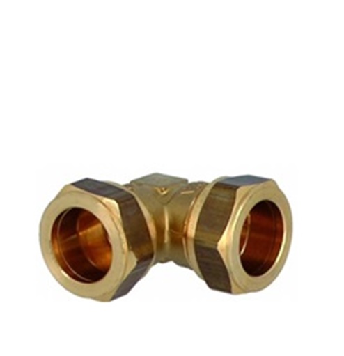 Gomito Doppio 18X18 A Stringere Ogiva In Ottone Gd18Oo