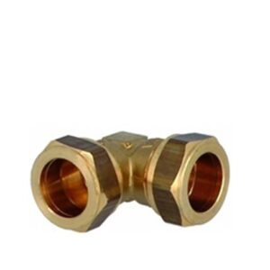 Gomito Doppio 18X18 A Stringere Ogiva In Ottone  GD18OO