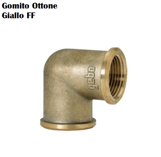 Gomito Ottone Giallo FF Da 2"