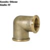 Gomito Ottone Giallo FF Da 3/8"