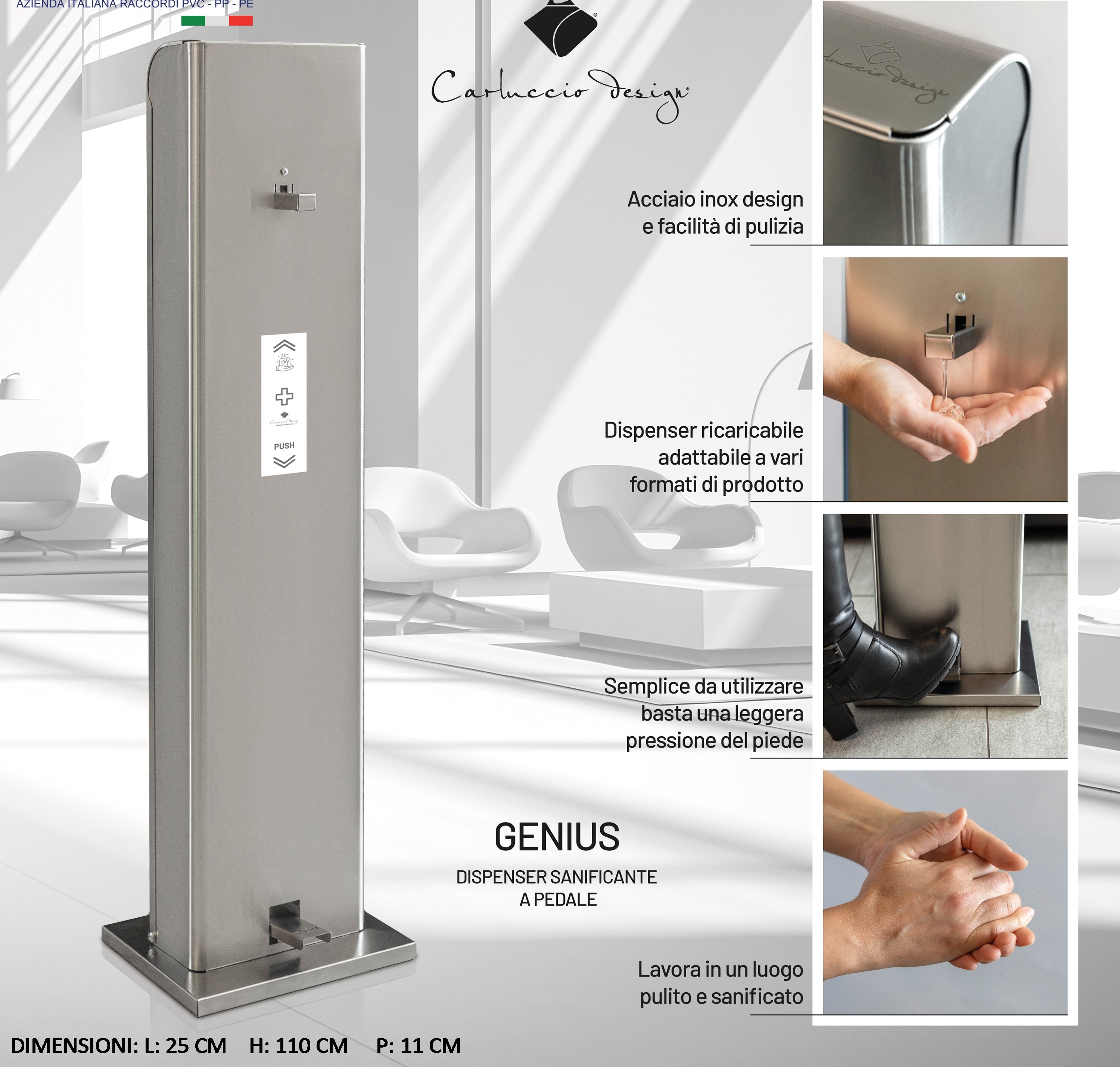 Dispenser Genius Sanificante Gns20Nx