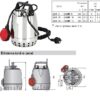 Elettropompa Calpeda sommergibili in acciaio inox. 0,60 Hp 220v