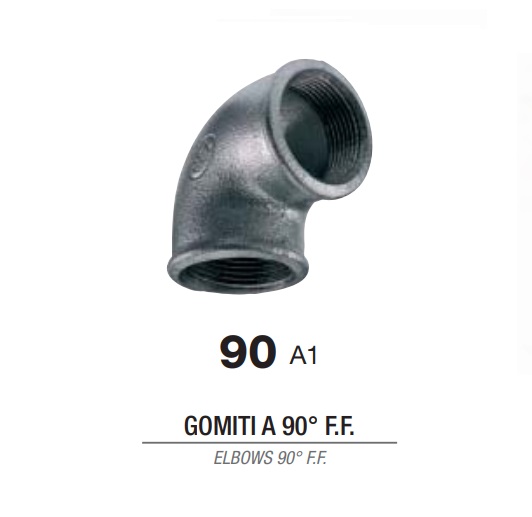 Gomito Zincato Da 2" Fig. 90 Gz2