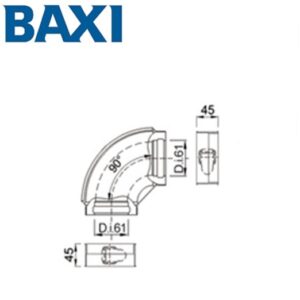 Curva 90° Coassiale 60-100  2 Manicotti E Fascette  KCC610B