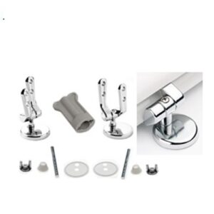 Kit Cerniere Pesante Cromato.  Completo: 
1) Vite Serraggio Parte Superiore 2) Kit Accessori Montaggio
3) Chiave Serraggio Cavallotti  Articolo In Promo Kssu