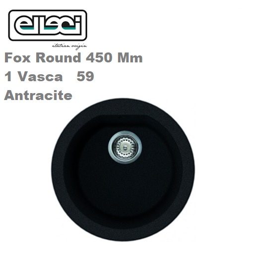 Fox Round 450 Mm 1 Vasca 59 Antracite Lgfrou59