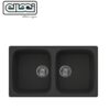 Master 450 860X500 Mm 2 Vasche 40 Nero  Lgm45040