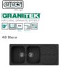 Master 500 1160X500 2 Vasche Con Gocciolatoio 40 Nero  Lgm50040