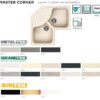 Master Corner 830X830 2 Vasche C/Gocciolatoio 51 Avena  Lgmcor51