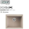 Quadra 110 Standard 610X500 Mm 1 Vasca 51 Avena  Lgq11051