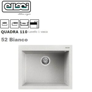 Quadra 110 Standard 610X500 Mm 1 Vasca 52 Bianco  LGQ11052