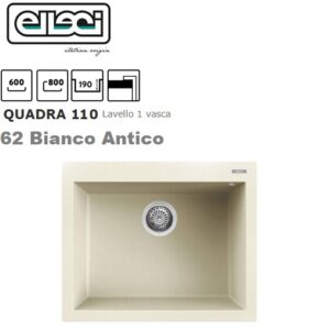 Quadra 110 Standard 610X500 Mm 1 Vasca 62 Bianco Antico  LGQ11062
