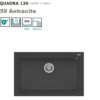 Quadra 130 Standard 790X500 Mm 1 Vasca 59 Antracite  Lgq13059