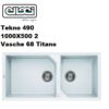 Tekno 490 1000X500 2 Vasche 68 Titano  Lgt49068