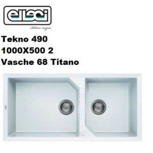Tekno 490 1000X500 2 Vasche 68 Titano  LGT49068