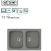 Master 350 790X500 Mm 2 Vasche 73 Titanium  Lmm35073