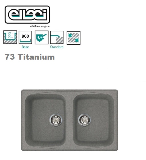 Master 350 790X500 Mm 2 Vasche 73 Titanium Lmm35073