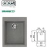 Quadra 100 Standard 410X500 Mm 1 Vasca 73 Titanium  Lmq10073