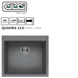 Quadra 105 Standard 57X50 Mm 1 Vasca 73 Titanium  LMQ10573
