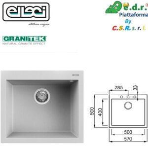 Quadra 105 Standard 57X50 Mm 1 Vasca 79 Aluminium  LMQ10579