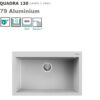 Quadra 130 Standard 790X500 Mm 1 Vasca 79 Aluminium  Lmq13079