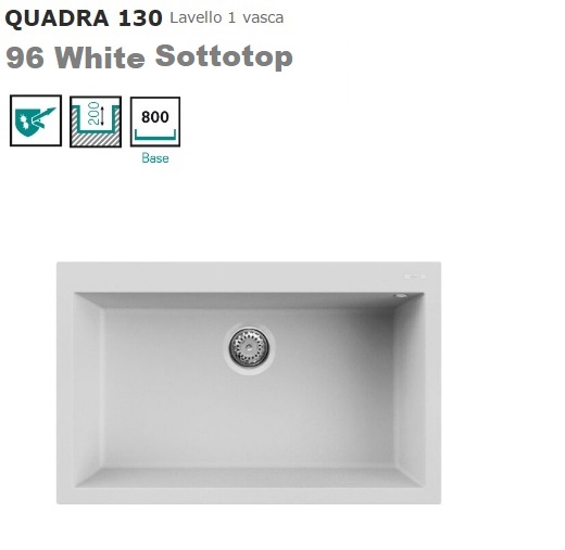 Quadra 130 Sottotop White 96 Lvq13096Bso