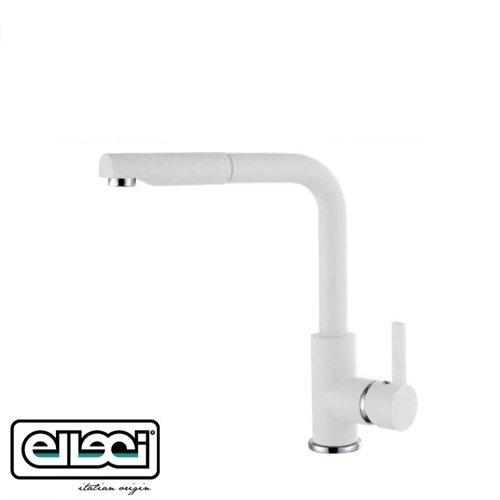 Miscelatore Cucina Con Doccetta Estraibile Mix Elleci C02. 68 Bianco