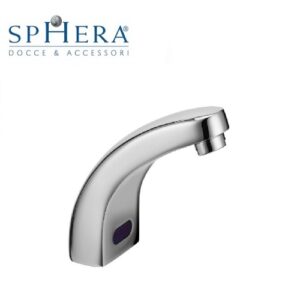 Miscelatore lavabo con fotocellula Cromo con Funzionamento sia a batteria che con corrente elettrica mod. Hotellerie