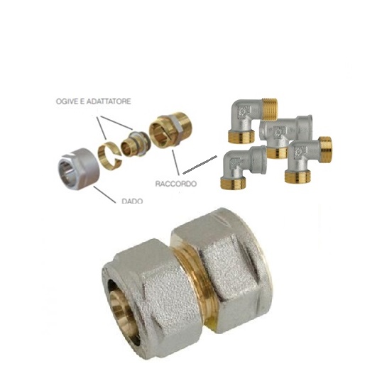 Niples Femmina Multistrato Inserto Estraibile. 3/4"x16x2,0