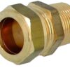 Niples Maschio Bicono Rame Ogiva In Ottone. 1"X28