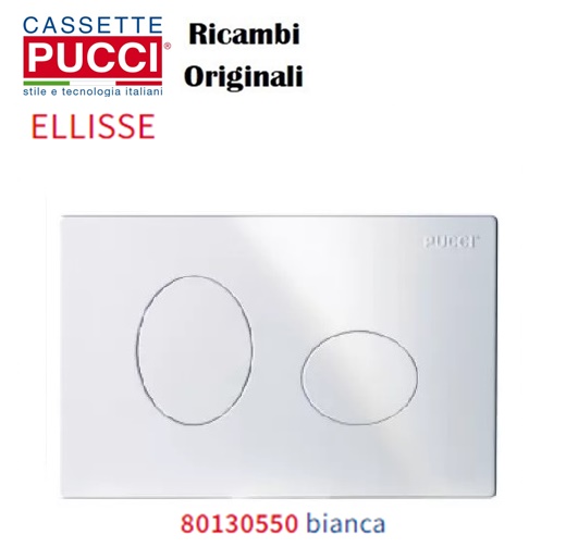 Placca Eco Pucci Ellisse 280X180 Bianca.