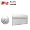 Placca Con Telaio Rosone Filettato  Bottone E Prolunga A 3 Cm. Bianca .