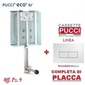 Cassetta Eco Incasso New M Con Placca Linea Bianca P-0560  P-Ceicalx9