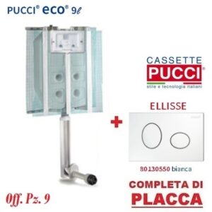 Cassetta Pucci Eco Incasso New M Con Placca Ellisse Bianca  P-0550  P-Ceicax9
