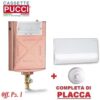 Cassetta Incasso Pucci Rame Pulsante Basso Completa Di Placca rosone  Bianca 7510.