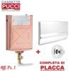 Cassetta Incasso Pucci Rame Pulsante Basso Completa Di Placca rosone  Cromata 7512.