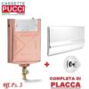 Cassetta Incasso Pucci Rame Pulsante Basso Completa Di Placca rosone  Cromata 7512.