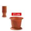 Vaso + Sottovaso Ares 21 Cm
Set Da 12 Pezzi  Pf-12195