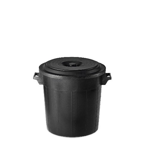 Bidone Lt 50 Nero Pf25060