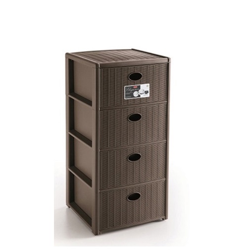 Cassettiera Elegance 4 Cassetti Moka Pf30402