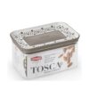 Barattolo Rettangolare Tosca 0,7Lt Bianco/Tortora Chiaro Plus  Pf55550