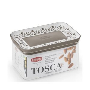 Barattolo Rettangolare Tosca 0,7Lt Bianco/Tortora Chiaro Plus  PF55550