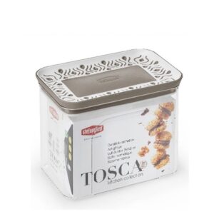 Barattolo Rettangolare Tosca 1,2Lt Bianco/Tortora Chiaro Plus  PF55600