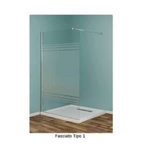 Box doccia Serie "STRASS" Walk - In Vetro fascia Tipo 1 98100