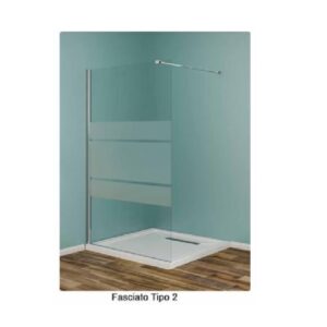 Box doccia Serie "STRASS" Walk - In Vetro fascia Tipo 2 8890