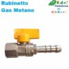 Rubinetto Retto Attacco Tubo Gas in Gomma. 1/2" Femmina Metano