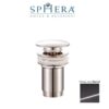 Scarico Click Clack In Ottone Con Troppo Pieno - Cromo Nero
